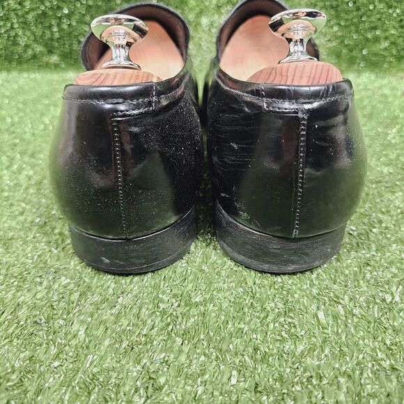 Prada Black Leather Slip On Loafers Dress Shoes Italy Mens SiE US 11.5 EU 10.5 - Picture 8 of 16